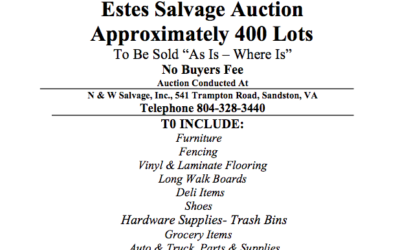 Wed Feb 20, 2019 Estes Salvage Auction