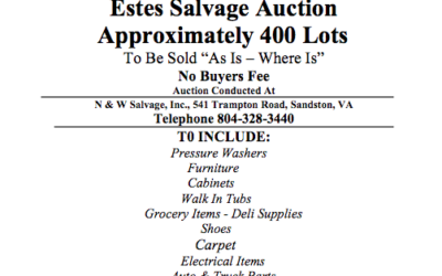 Wed March 27, 2019 Estes Salvage Auction