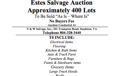 Wed Apr 17 2019 Estes Salvage Auction