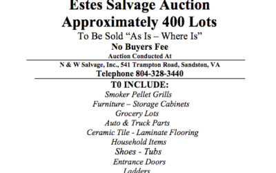 Wed May 29 2019 Estes Salvage Auction