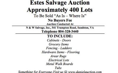 Wed September 16 2020 Estes Salvage Auction