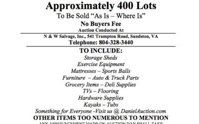 Wed November 18 2020 Estes Salvage Auction