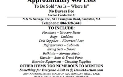 Wed January 27 2021 Estes Salvage Auction