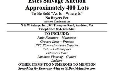 Wed March 10, 2021 Estes Salvage Auction