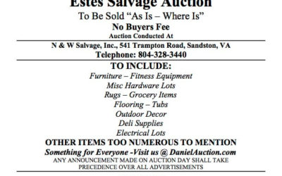 Wed July 14, 2021 | Estes Salvage Auction