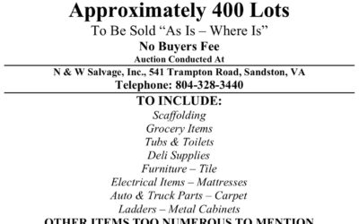 Wed. October 6, 2021 |Estes Salvage Auction