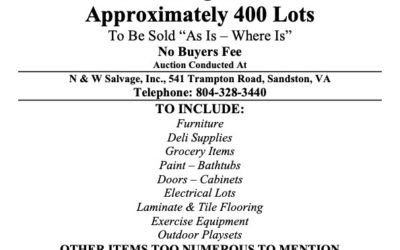 Wed. May 18, 2022 | Estes Salvage Auction 