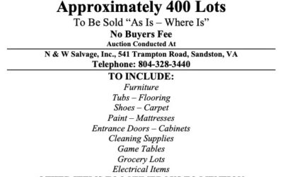 Wed. June 8, 2022 | Estes Salvage Auction  