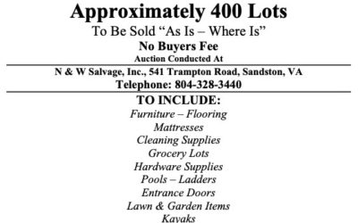   Wed. August 10, 2022 | Estes Salvage Auction   